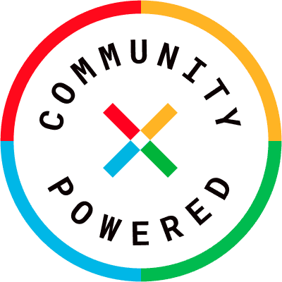 powered community badge